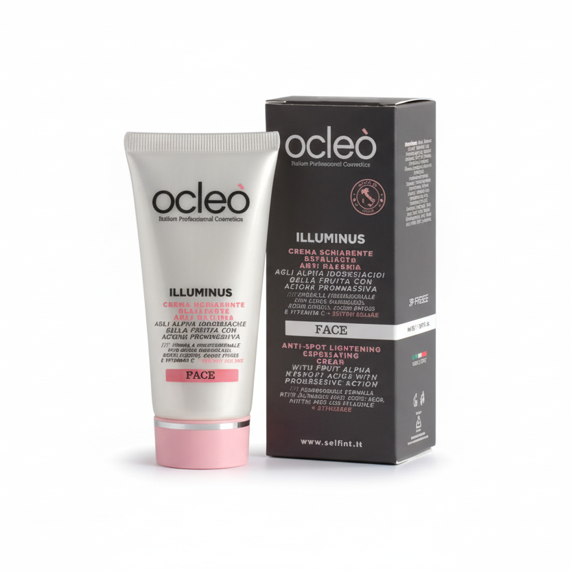 OCLEO' - Crema Schiarente Esfoliante Anti Macchia agli Alpha Idrossiacidi della Frutta 50 ml
