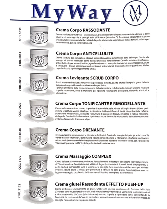 MYWAY - Crema corpo drenante 500 ml