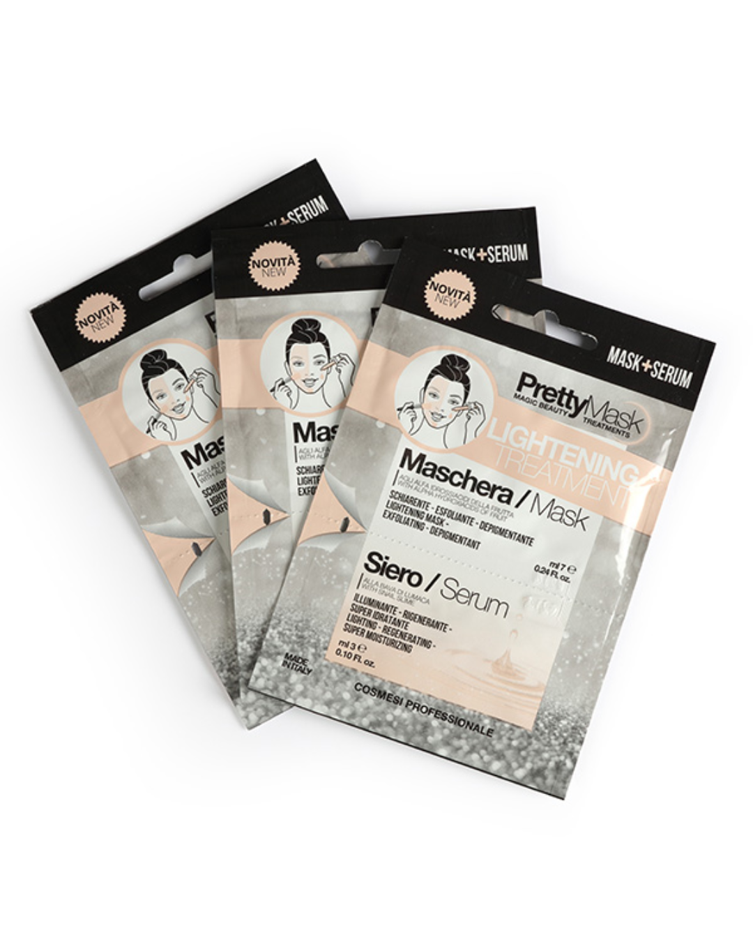 PRETTY LINE - Maschera + siero Lightening Treatment 10ml (7+3ML)
