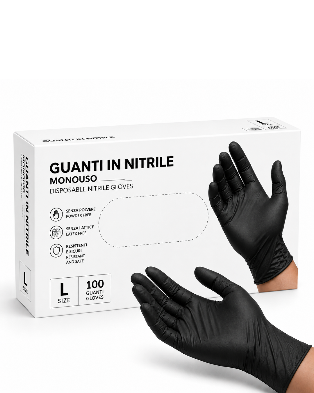 GUANTI NITRILE L 100 PZ